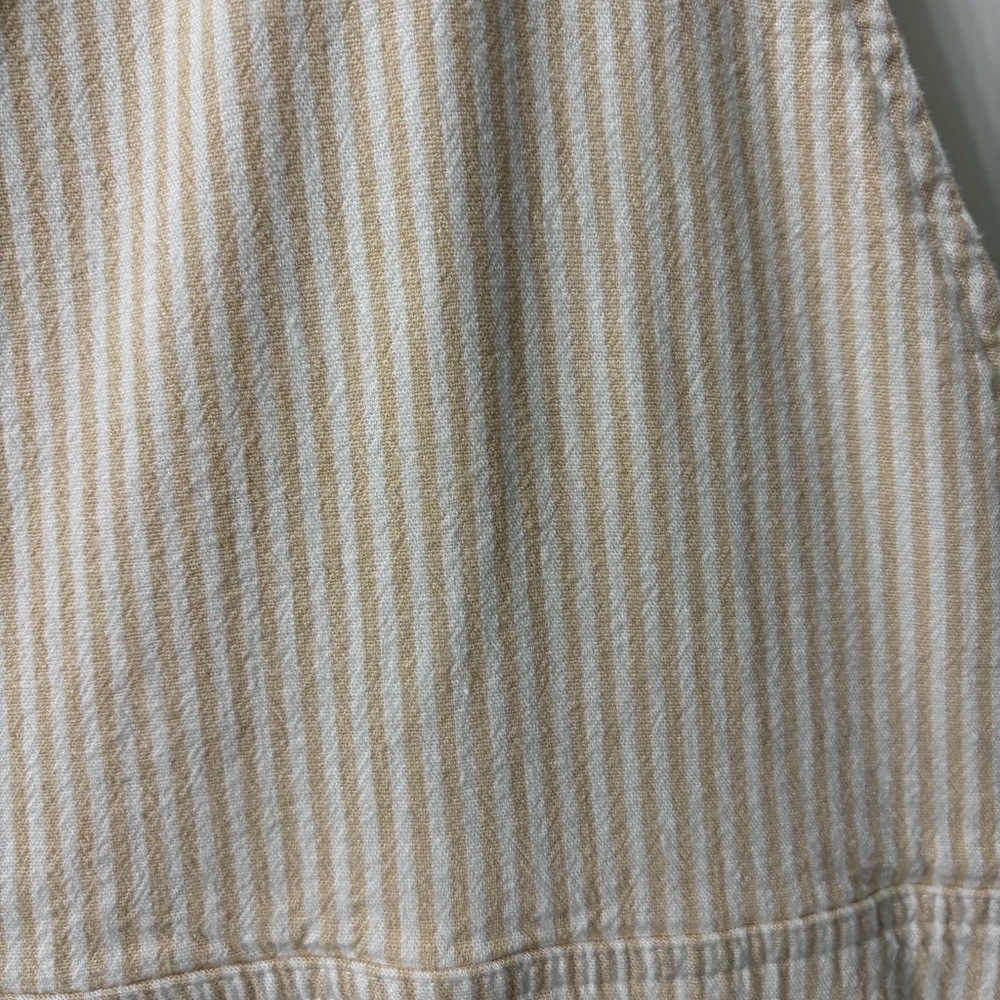 Torrid Tan and White Stripe Linen Blend Overall size 3 - Picture 2 of 11